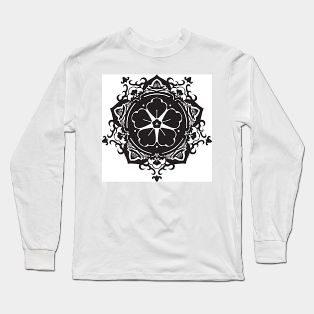 Decorative Ornament White Long Sleeve T-Shirt by Shop Ovov